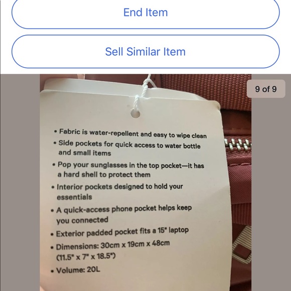 LULULEMON OUT OF RANGE 🎒 20L - Picture 9 of 9